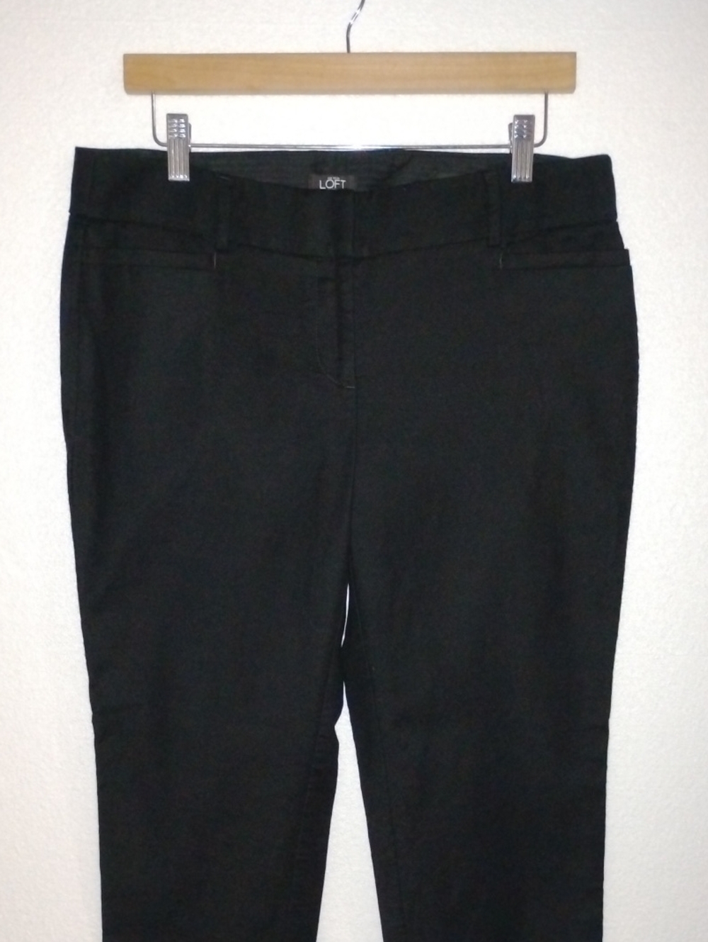 Ann Taylor Loft Womens 10 Petite Black Marisa Straight Pants - Picture 3 of 7